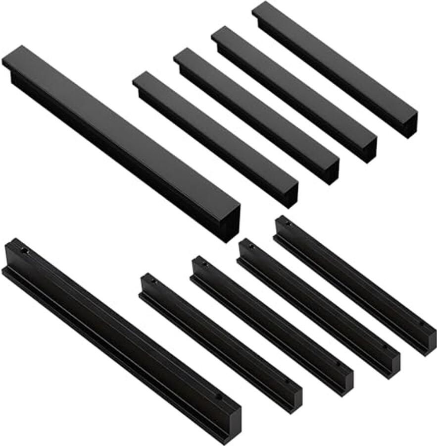 10 Stuks L-vormige Keukenkast Handgrepen Aluminium 128mm