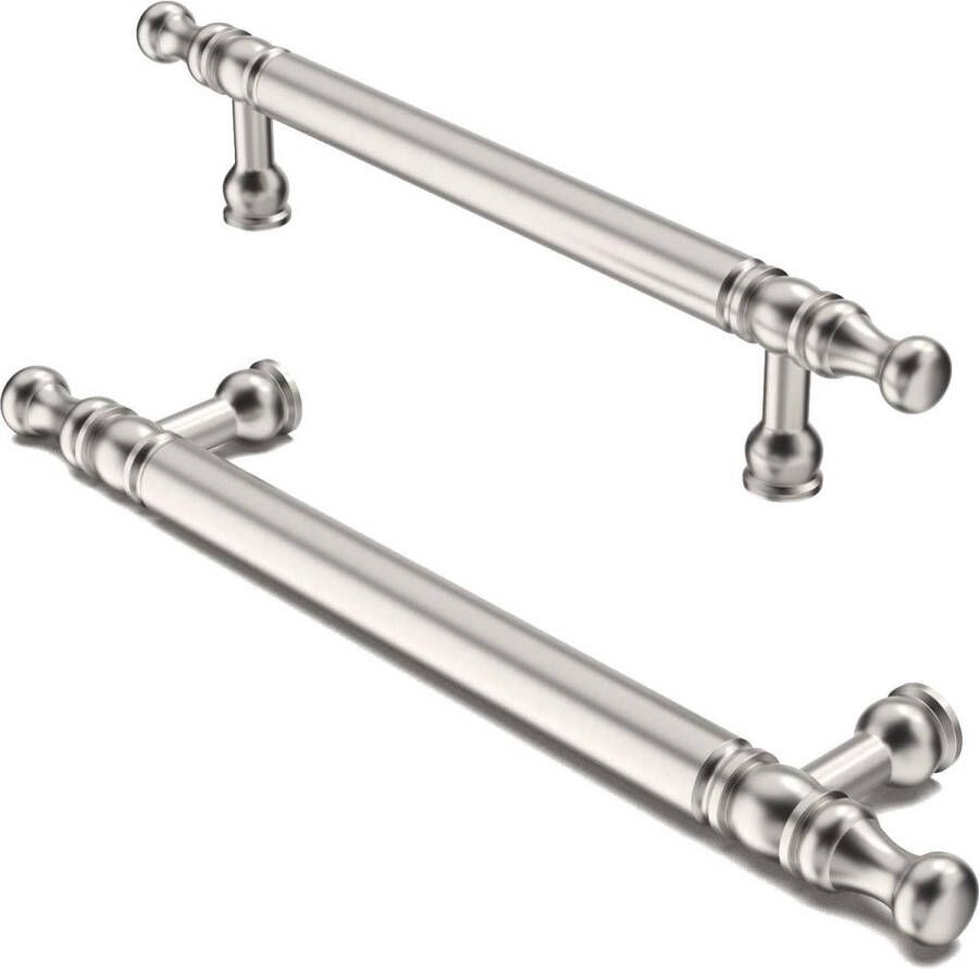 10 stuks meubelgrepen 128 mm boorgatafstand massief aluminium meubelgrepen kastgrepen keuken kast greep gebruikt voor deurgreep van de badkamerdeur geborsteld satijn nikkel