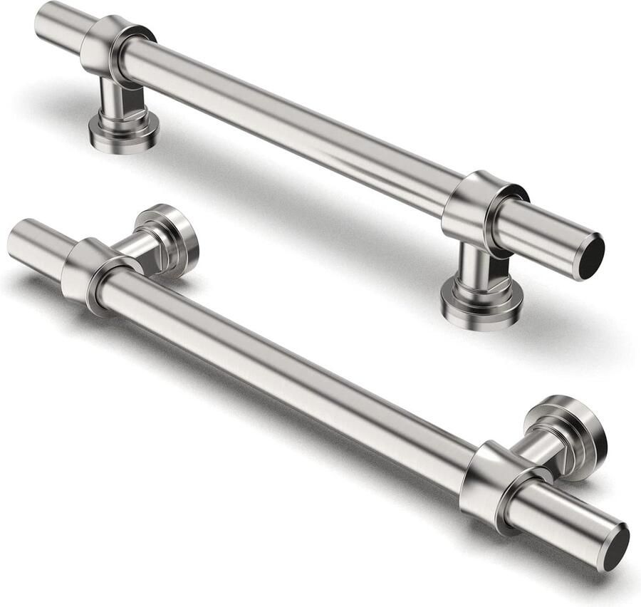 10 stuks meubelgrepen 128 mm boorgatafstand meubelgrepen kastgrepen keuken kastgreep gebruikt voor deurgreep van badkamerdeur kledingkast geborsteld satijn nikkel