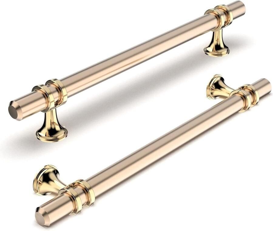 10 stuks meubelgrepen 160 mm boorgatafstand kastgrepen keukenkastgreep deurgreep badkamerdeur kledingkast goud + geoxideerd glanzend hoge kwaliteit