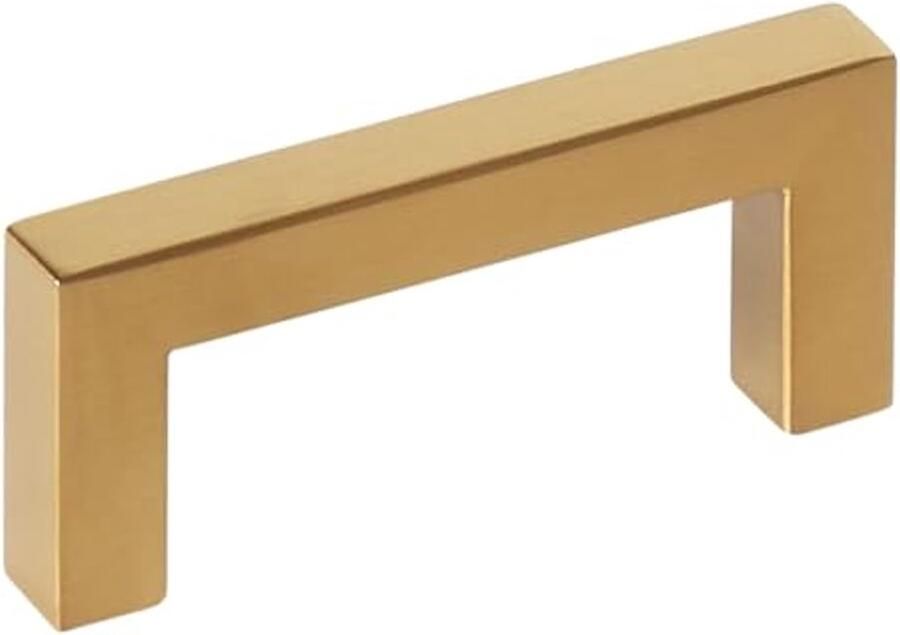 10 Stuks Meubelgrepen 64 mm Roestvrij Staal Goudkleurig Gegalvaniseerd voor Keuken en Badkamer