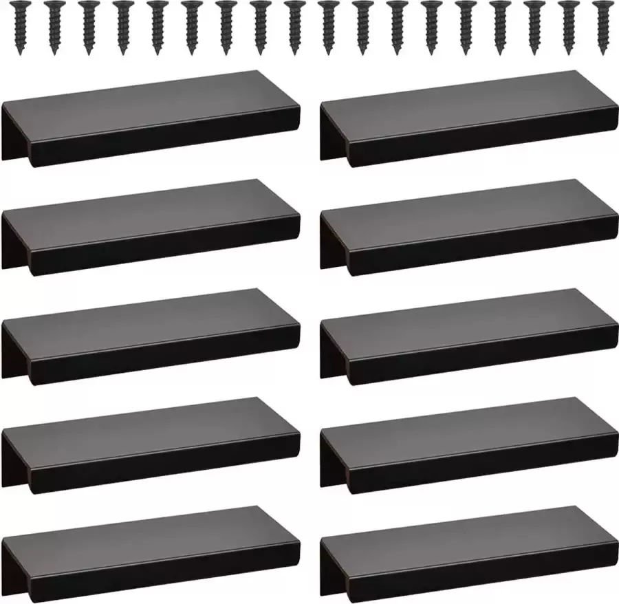 10 stuks meubelgrepen aluminiumlegering keukengrepen 8 cm verborgen kastgrepen deurgreep ladegrepen zwart ladegrepen kastgrepen terrasdeur handvatten