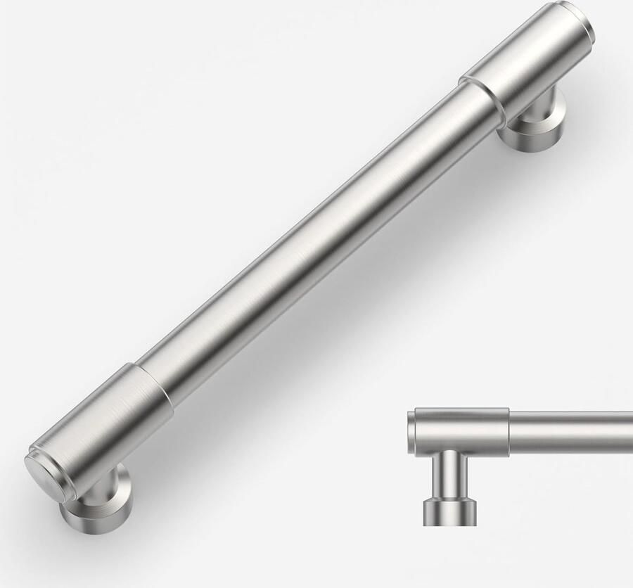 10 stuks meubelgrepen geborsteld nikkel ideale kast- en ladegrepen met 128 mm gatafstand