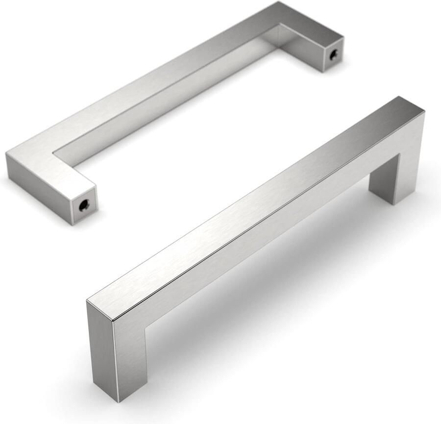 10 stuks meubelgrepen geborsteld nikkel kastgrepen keukengrepen 128 mm gatafstand ladegrepen handgrepen voor keukenkasten kledingkast