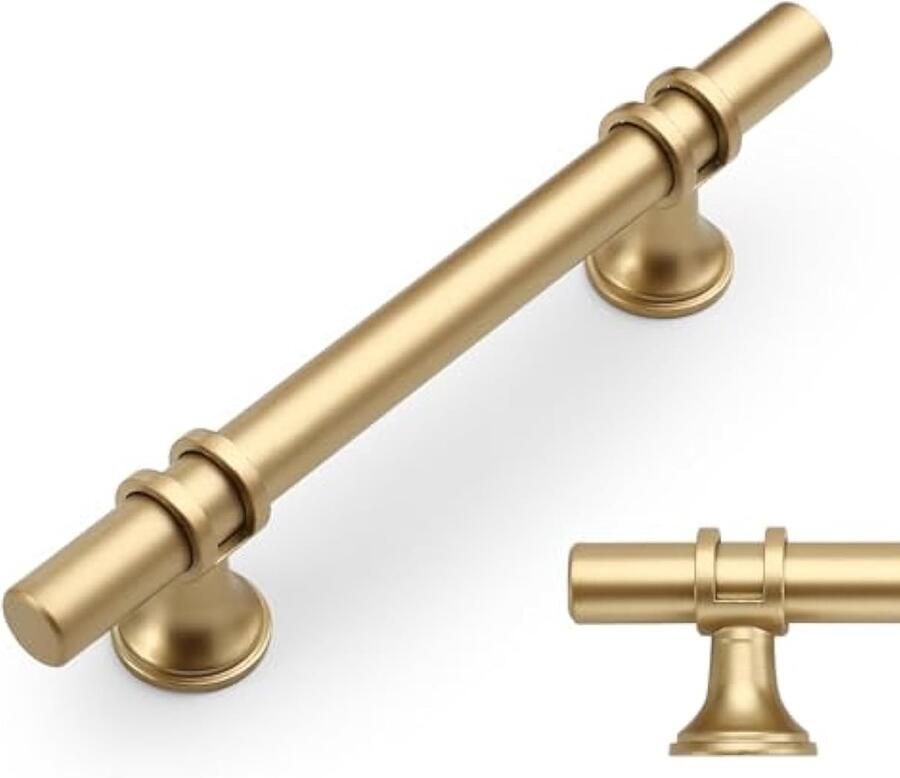 10 stuks meubelgrepen goudkleurige kastgrepen keukengrepen gatafstand 96 mm ladegrepen voor keukenkasten kledingkast UK0002