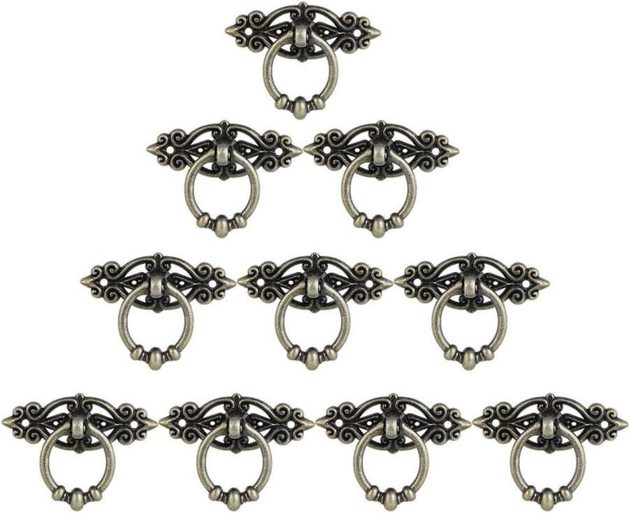 10 stuks meubelgrepen messing deurgrepen vintage kastgrepen ladegrepen antieke meubelknoppen met 20 schroeven voor commode meubels kast kledingkast