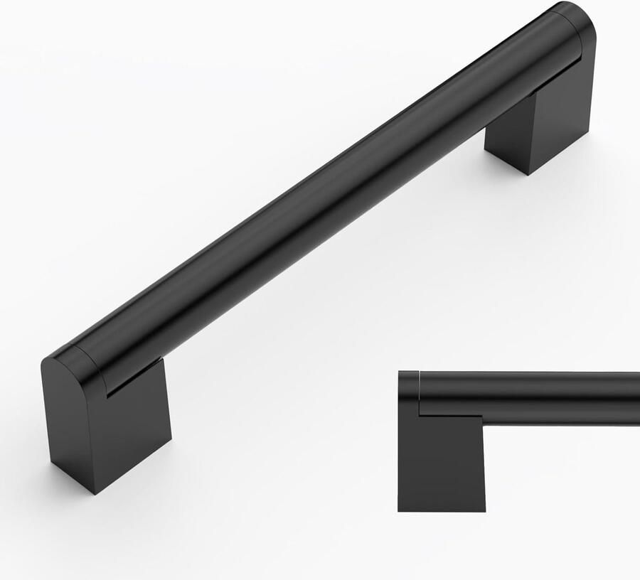 10 stuks meubelgrepen roestvrij staal zwart kastgrepen keukengrepen gatafstand 128 mm ladegrepen zinklegering ladegrepen voor keukenkasten kledingkast