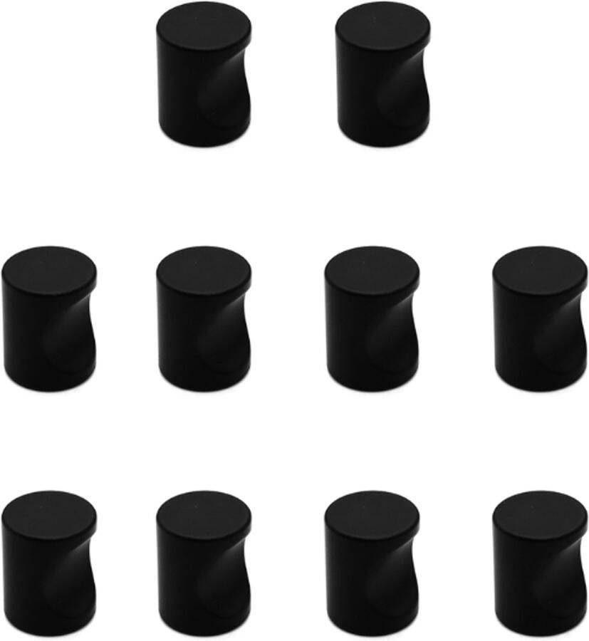 10 stuks Meubelknop Kastknop Ladeknop 20*20*25 mm zwart Aluminiumlegering Meubelhandvat Meubel Handvat Deurbeslag Eenvoudig te installeren