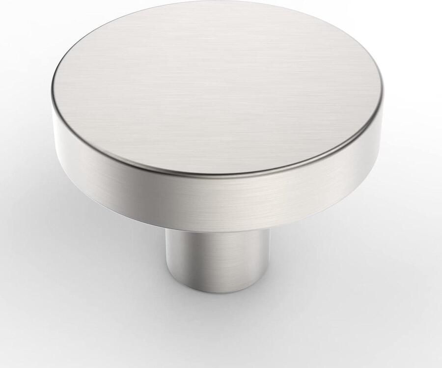 10 Stuks Meubelknoppen Geborsteld Nikkel Lade Knoppen Kast Deurknop Dressoir UK0031