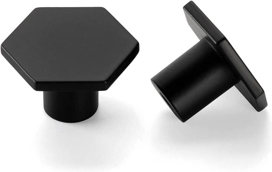 10 stuks meubelknoppen zwart kastknoppen zwart kastknoppen zeshoekige knoppen kast ladeknoppen één gat deurknoppen zwart vintage knop voor kast