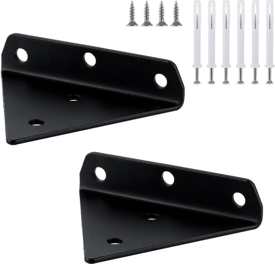 10 stuks plankhouders zwart plankhoek onzichtbare wandhouder metalen wandhouder houder voor opbergrek boekenkast