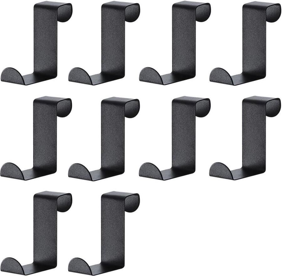 10 stuks roestvrij stalen deurkapstokken deurhaken om op te hangen kledinghaken deur premium deurhaken boorvrij deurkapstok om op te hangen deurhaken zwart