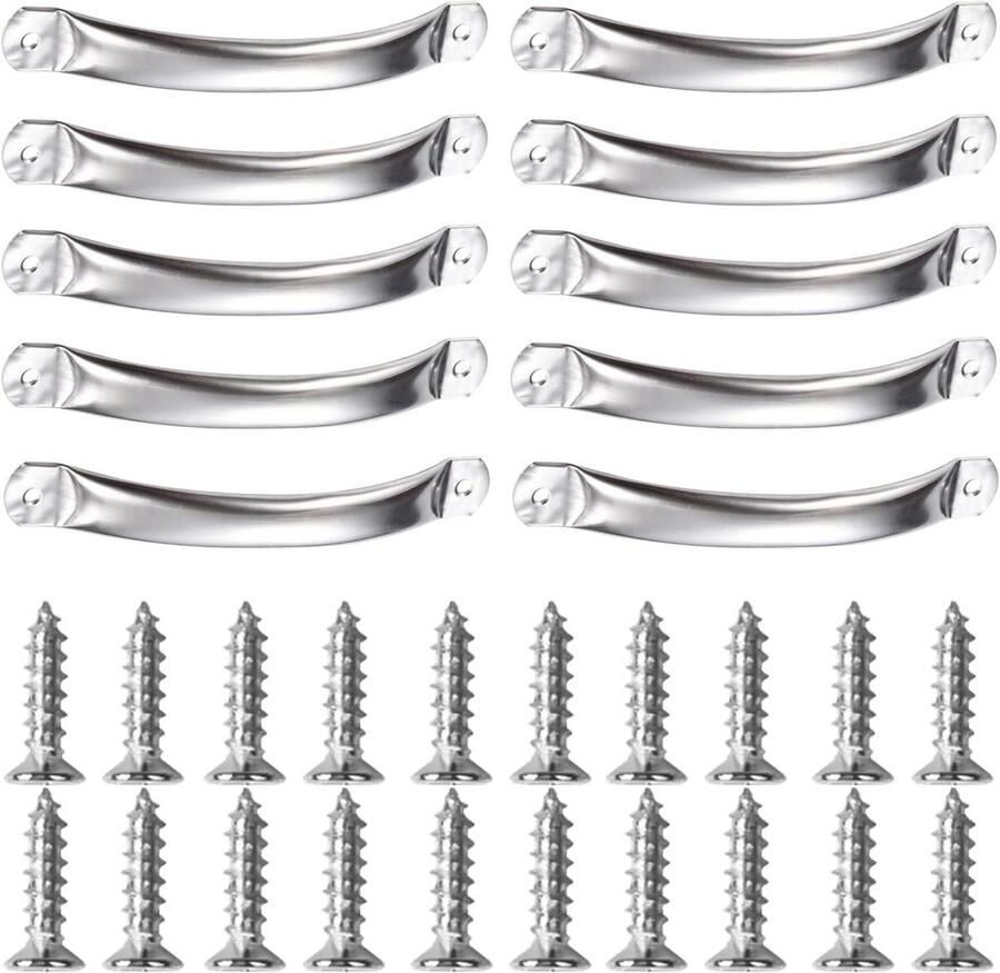 10 stuks Roestvrijstalen Handgrepen 128 x 146 x 15 cm Met Schroeven Voor Meubels Keuken Slaapkamer Badkamer Woonkamer