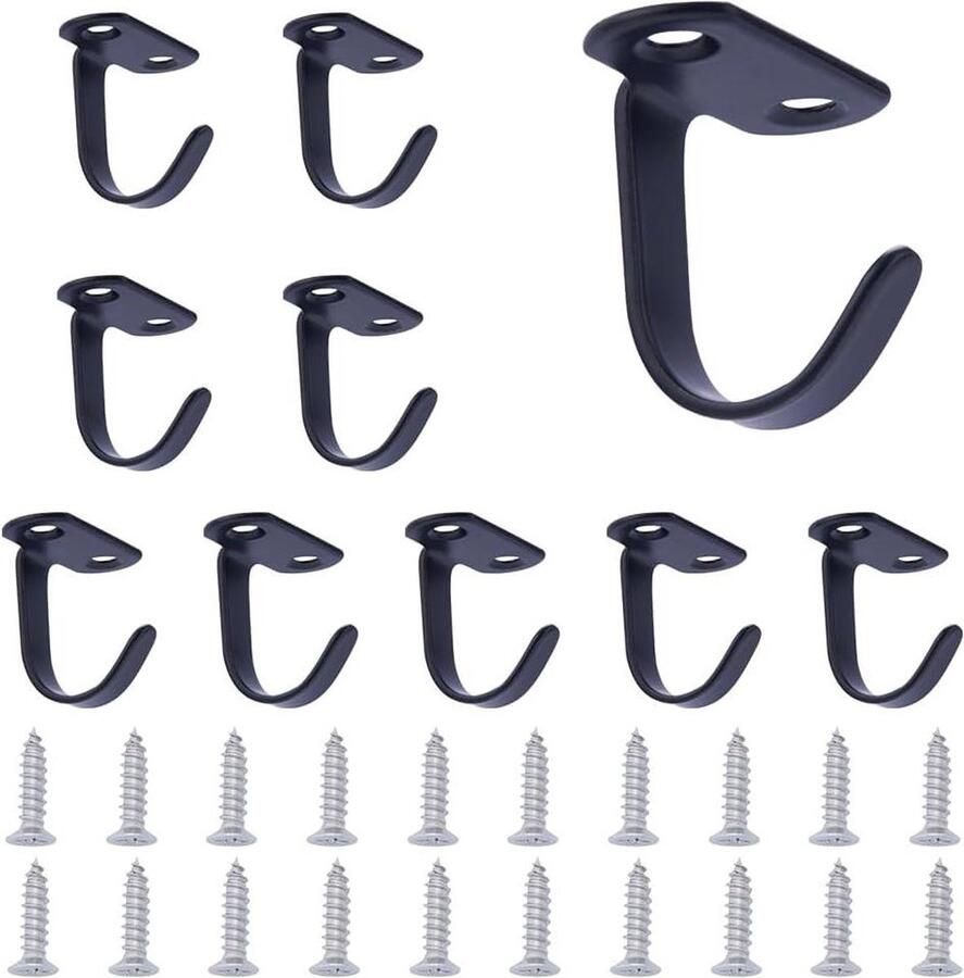 10 stuks roestvrijstalen schroefplafondhaken zwarte metalen plantenstandaard ijzeren lantaarns voor kleerhangers hanglampen planten kopjes plafondventilator