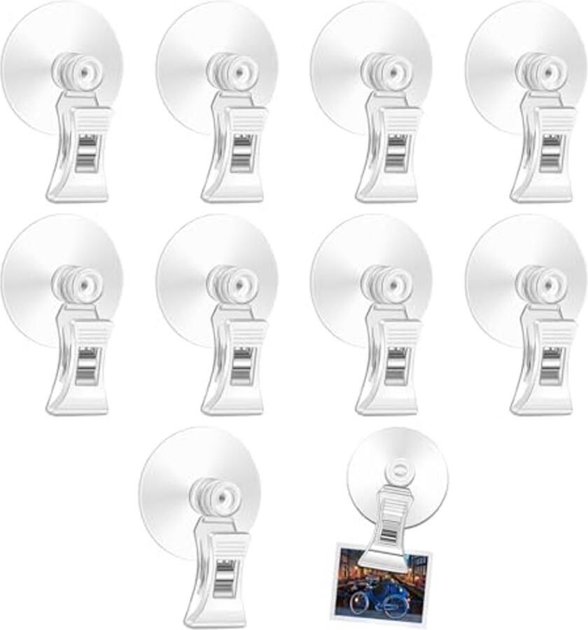 10 Stuks Transparante Zuignapklemmen voor Aquarium en Thuisgebruik