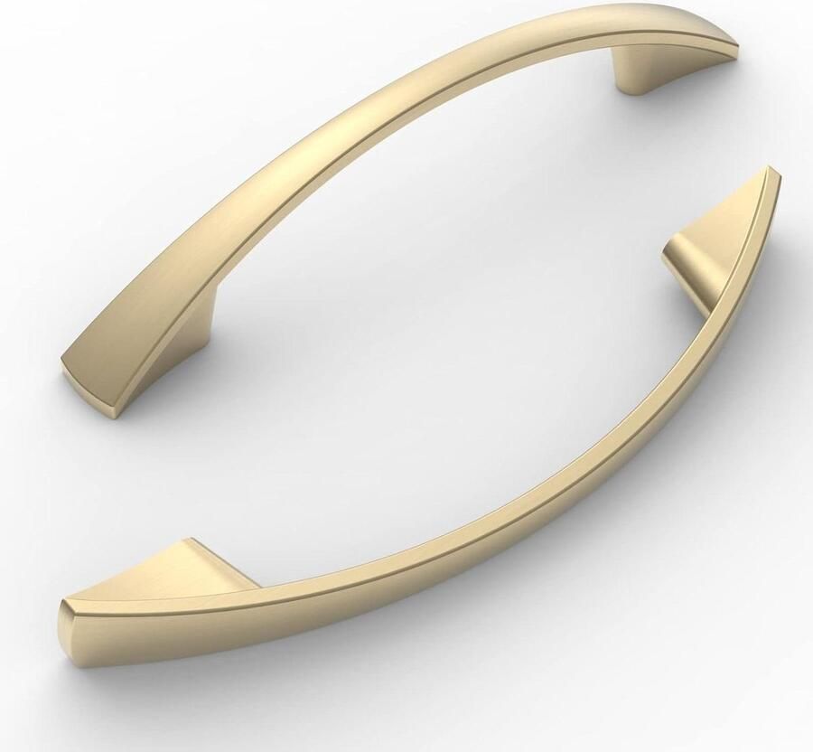 10 stuks trekt 96 mm gatafstand voor meubels en kasten keuken handgrepen meubellade geborsteld messing