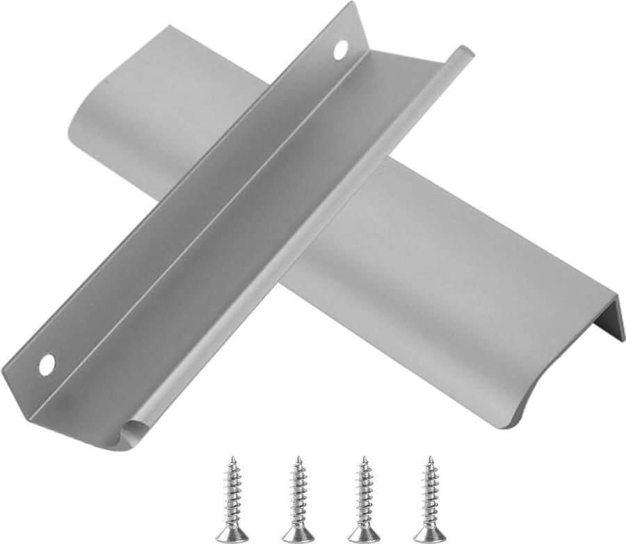 10 stuks verborgen kastgrepen 150 mm meubelgrepen deurgreep keukengrepen ladegreep aluminium handgrepen voor keukenkasten kledingkast laden meubels zilver