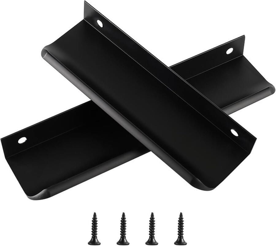 10 stuks verborgen kastgrepen zwart 150 mm meubelgrepen deurgreep keukengrepen ladegreep aluminium handgrepen voor keukenkasten kledingkast laden meubels zwart