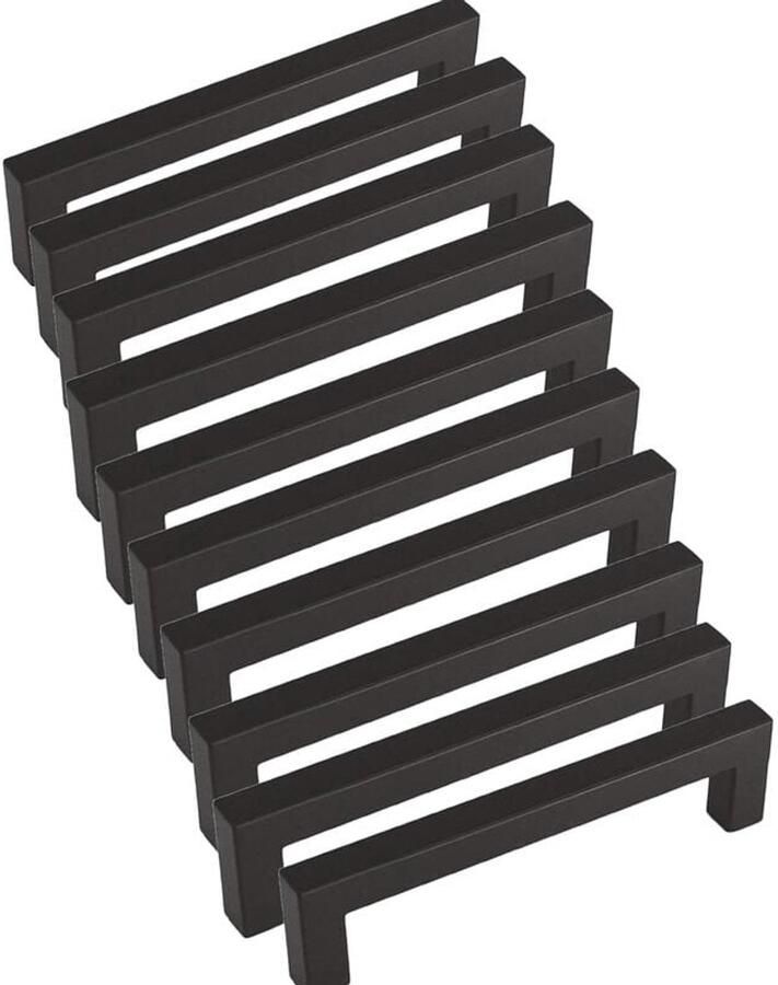 10 stuks zwarte keukenkastgrepen 128 mm keukengreep zwarte roestvrijstalen meubelgreep voor keukenkastdeur