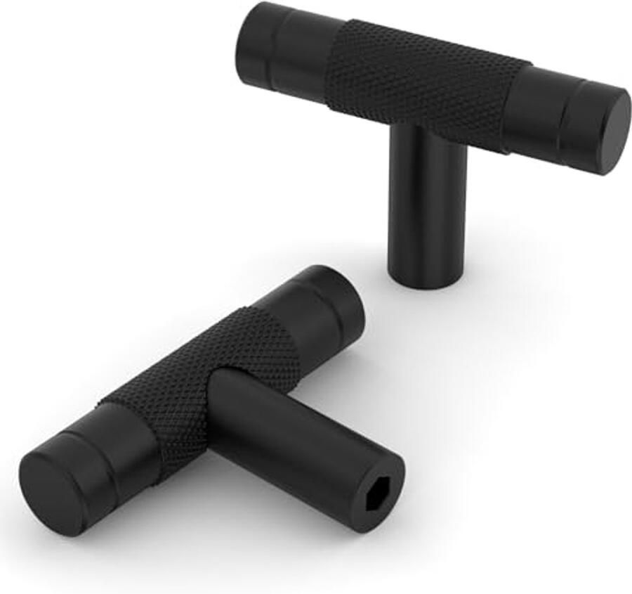 10 Stuks Zwarte Moderne Meubelknoppen voor Keuken en Lade