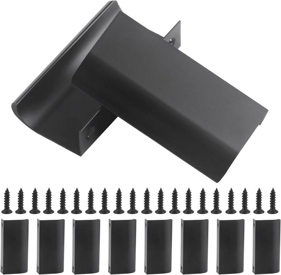 10 stuks Zwarte verborgen Kastgrepen 80 mm Deurgreep voor keukenkasten Onzichtbare ladegrepen Keukengrepen Meubelgrepen