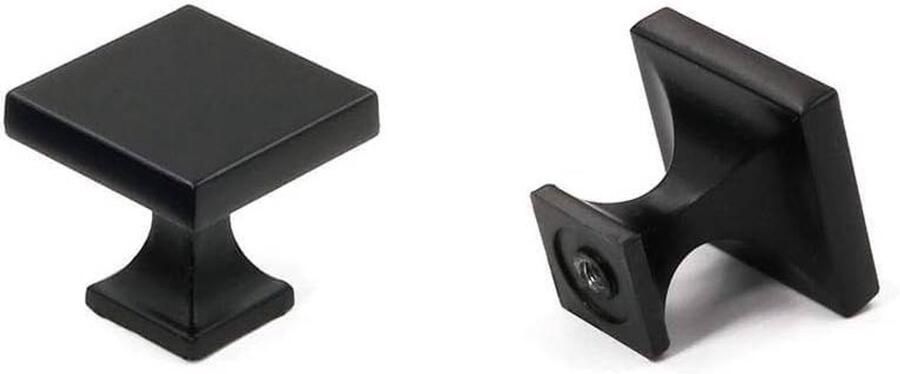 10 stuks zwarte vierkante kastknoppen ladegrepen van zinklegering voor keuken kledingkast badkamer modern design