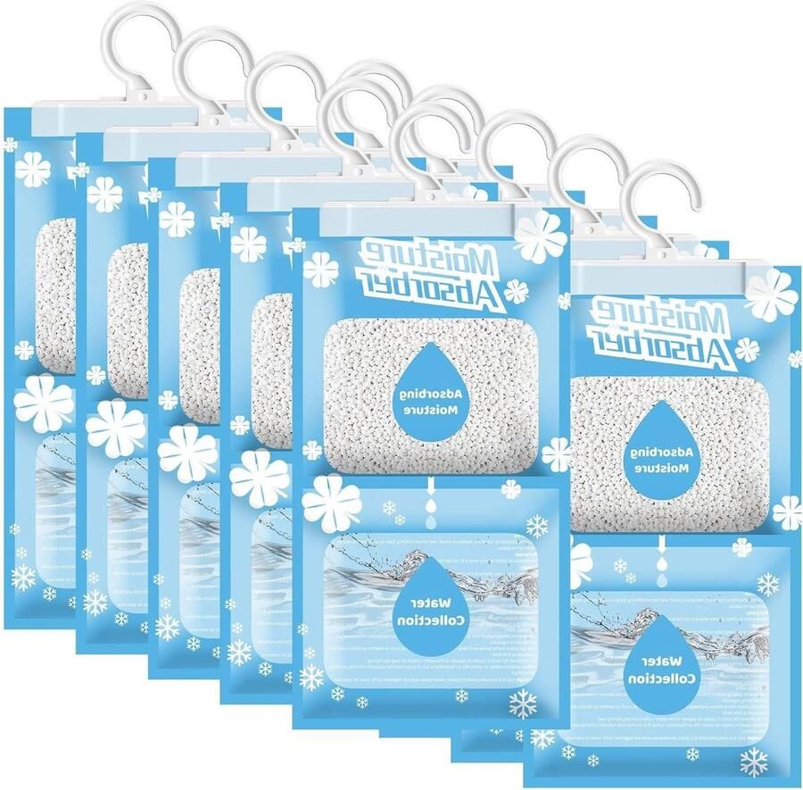 10 x 230 g Hangende Luchtontvochtiger voor Kledingkast Vochtabsorberend voor Kelder Slaapkamer en Wasruimtes Tegen Vocht Anti-Schimmel en Deodoriserend