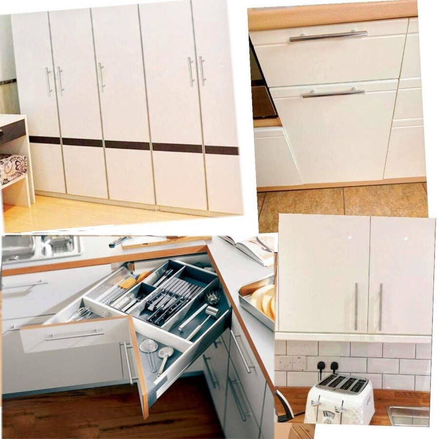 10 x roestvrijstalen handgrepen meubelgreep stanggrepen boorgatafstand 96 mm relinggrepen voor kast lade kledingkast kastdeur