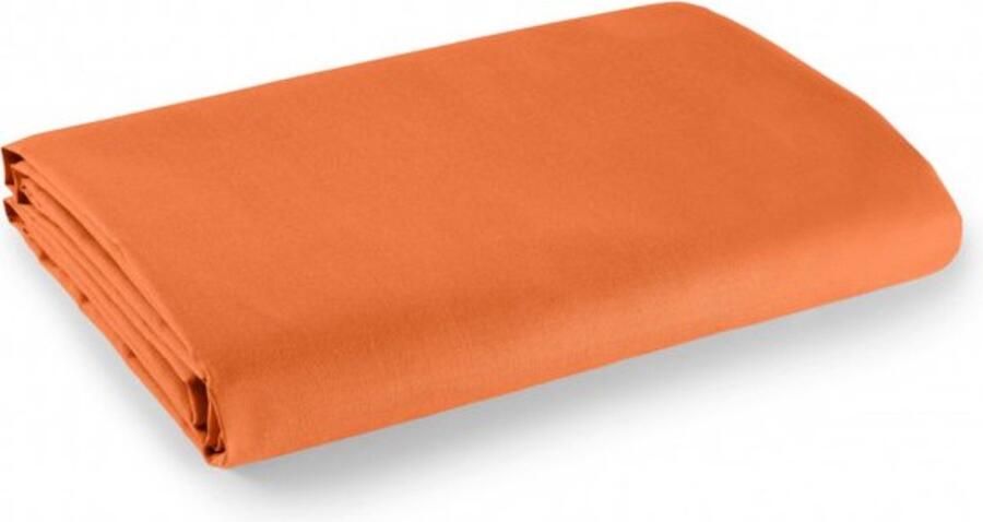 100% Katoen 57 draden cm² onderlaken- Oranje 180 x 290 cm voor eenpersoonsbed