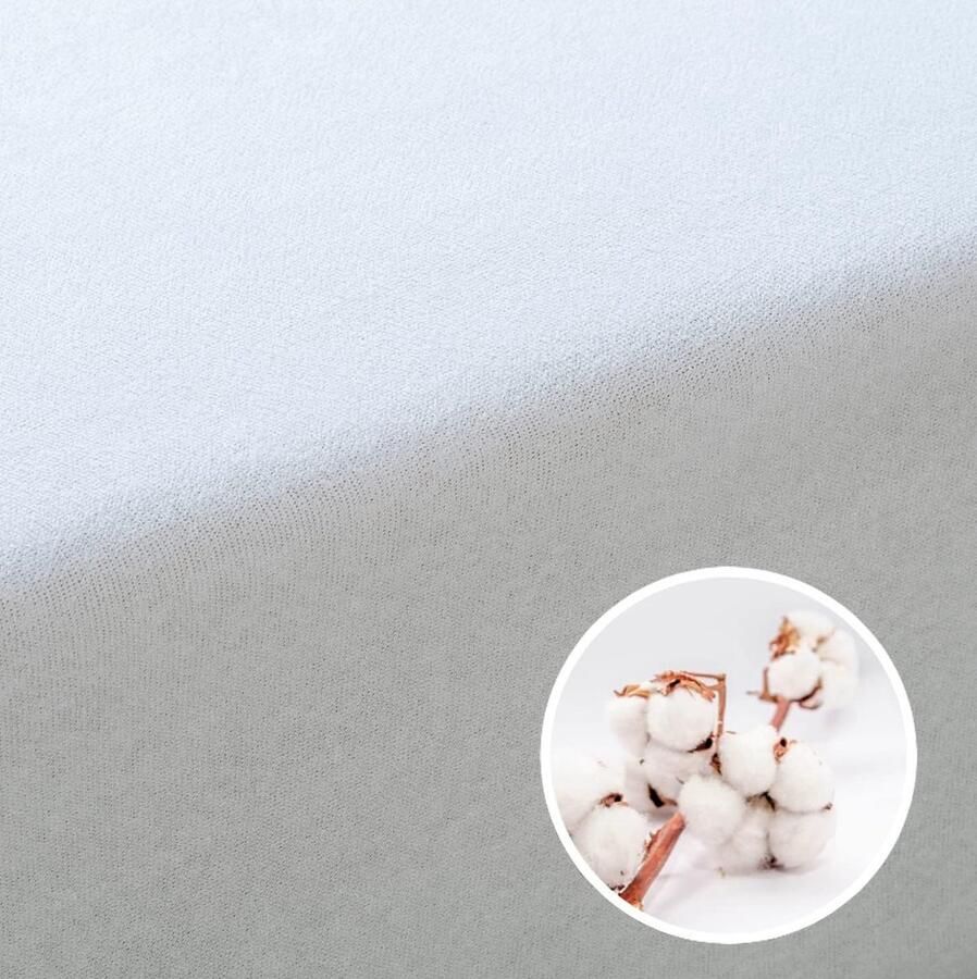 100% Katoenen Matrashoes met Rits – Ademend Elastisch Machinewasbaar tot 60ºC Beschermt Tegen Stof en Vuil – Geschikt voor Matrassen van 190-200 cm Lang en tot 30 cm Hoog