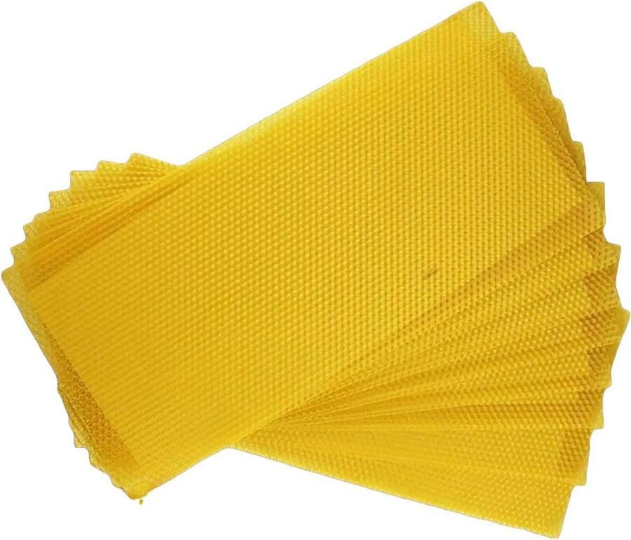 100% Pure Beeswax Sheets 10pcs 13cm X 9cm Natural Candle Wax for Making Candles Beekeeping Bee Wax Nest Bed Beeswax Honeycomb Sheet Gift Easy DIY Candle Making Kits