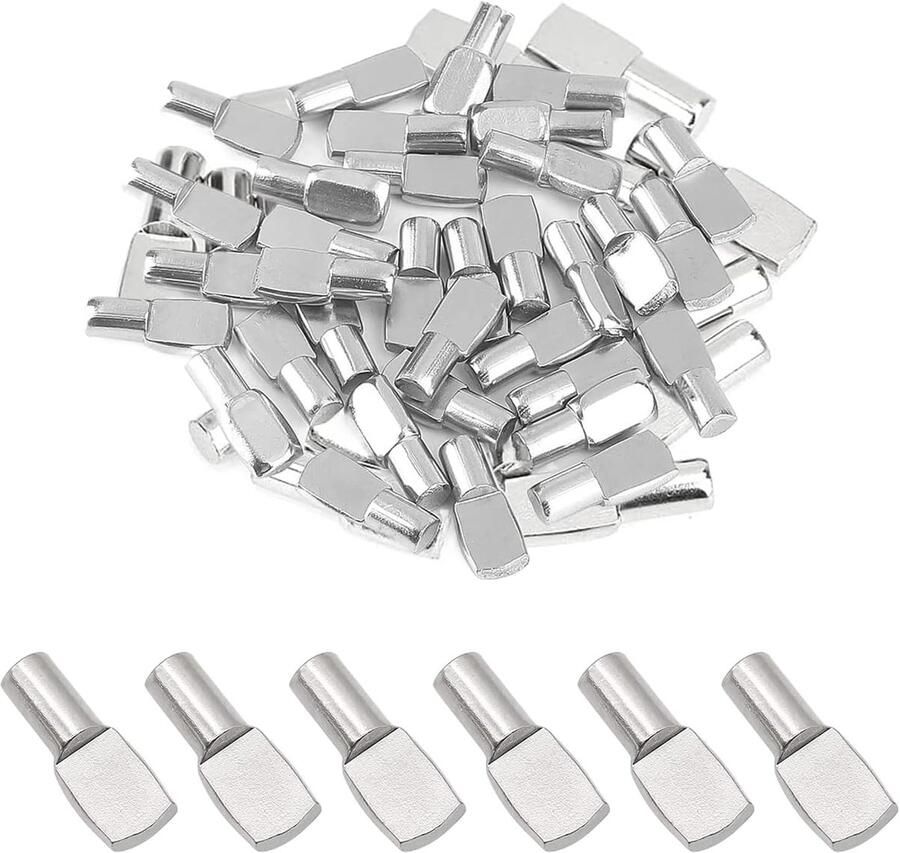 100 stuks plankdragers 5 x 19 mm plankdragers met opbergdoos voor kledingkast kast rek meubelaccessoires