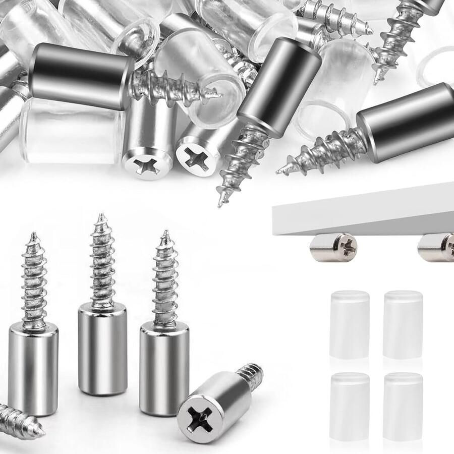 100 stuks plankdragers inlegplankhouders met antislip huls eendelige plankhouders zelftappende plankdragers voor kast boekenkast wijnkoeler meubelaccessoires