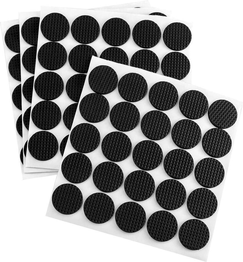 100 stuks rubberen vloerbeschermers 25 mm x 3 mm zelfklevende rubberen voetjes Antislippads voor meubelvoeten vloerbescherming met hoge grip - Foto 2