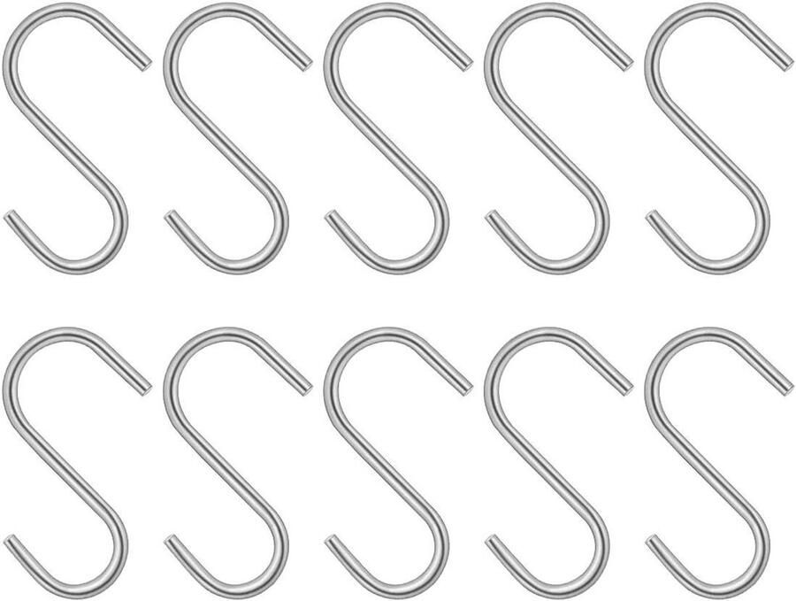 100 stuks RVS S-haken voor Keuken Pan Pot Bestek Kledingrek Deurhaakreksembly