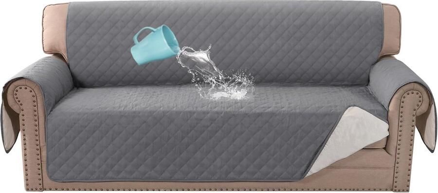 100% Waterdichte Bankhoes voor 3-Zitsbank Antislip Wasbaar en Perfecte Pasvorm voor Huisdieren en Kinderen