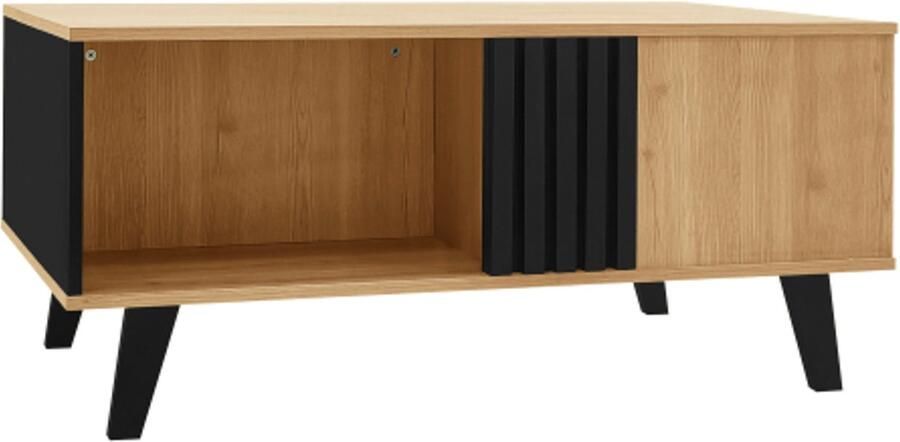 GOTAGEE 100 x 60 x 45 cm grote salontafel met lade bijzettafel veelzijdige opbergruimte