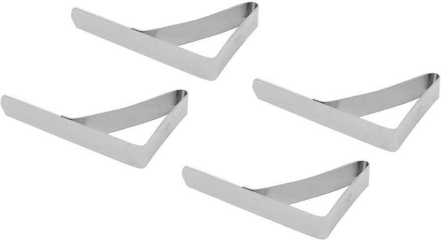 10.5 x 7cm Tablecloth 4 Pieces Large Tablecloth Clamps Stainless Steel Non Slip Tablecloth Clamps for Family Parties Picnics