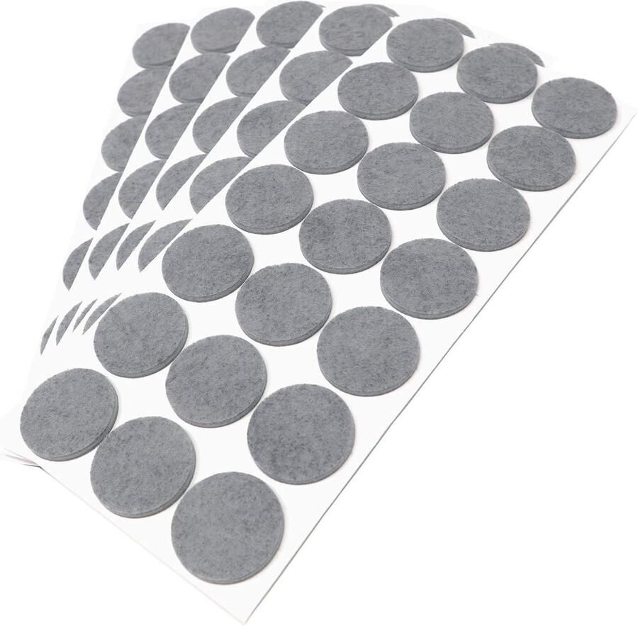 105 x zelfklevende viltglijders Grijs ø 30 mm Rond Meubelviltglijders 35 mm dik Meubel- en vloerbescherming