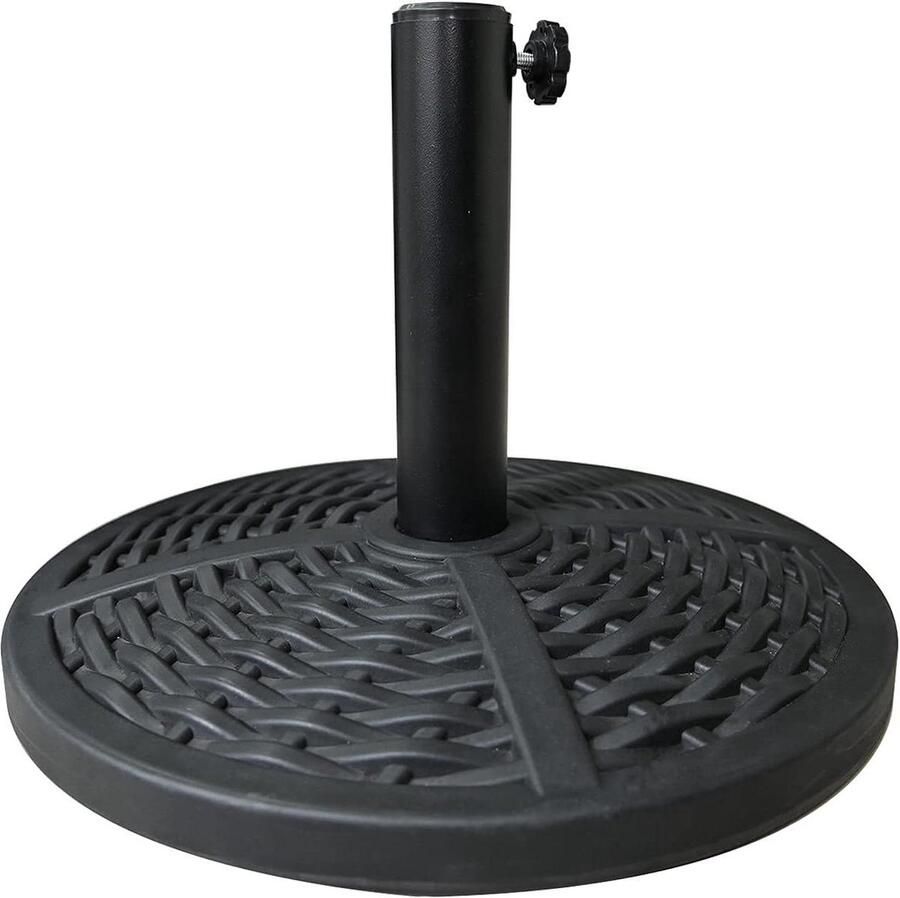 10kg Heavy Duty Rotan Effect Parasol Base 42CM met Gewichtsverdeling Ram