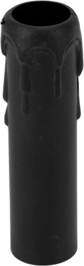 10Pcs Candle Socket Covers 4 Inch High Chandelier Sleeves Lamp Light Base Holder Candlestick Base Sockets (Black)