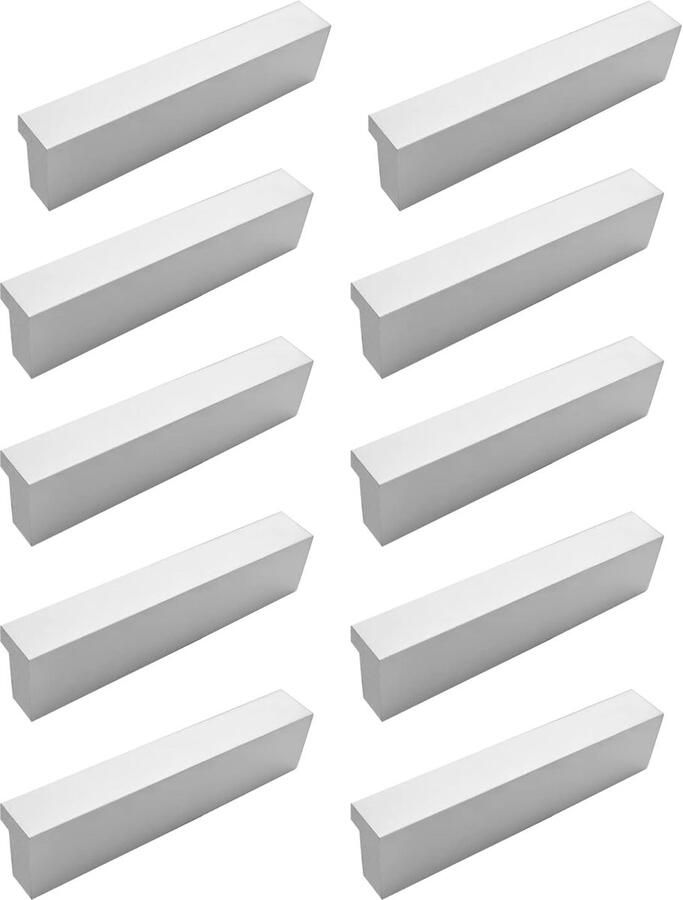 10x meubelgrepen gatafstand 32 mm deurklinken keukenbargreep kastgrepen ladegrepen aluminium zilver
