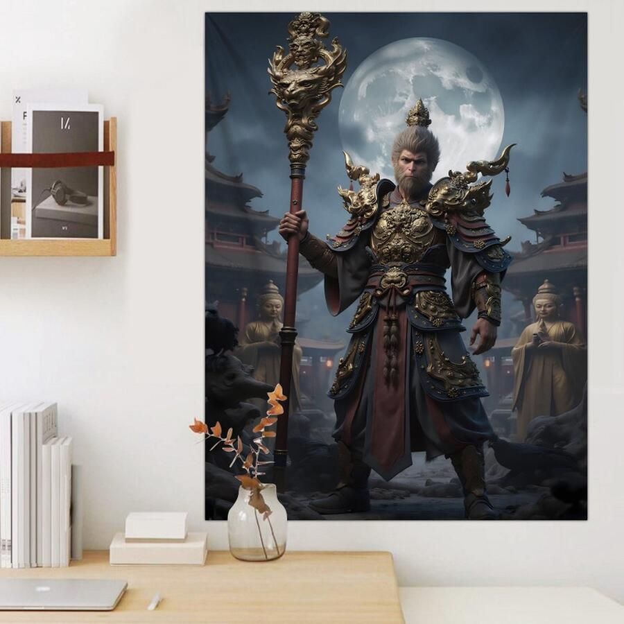 110x150 cm WuKong tapijtwerk Wandkleed slaapzaal achtergronddoek slaapbank handdoek zitdeken thuis schilderen decoratie Wandkleed Groot wandtapijt Kinderkamer S 3