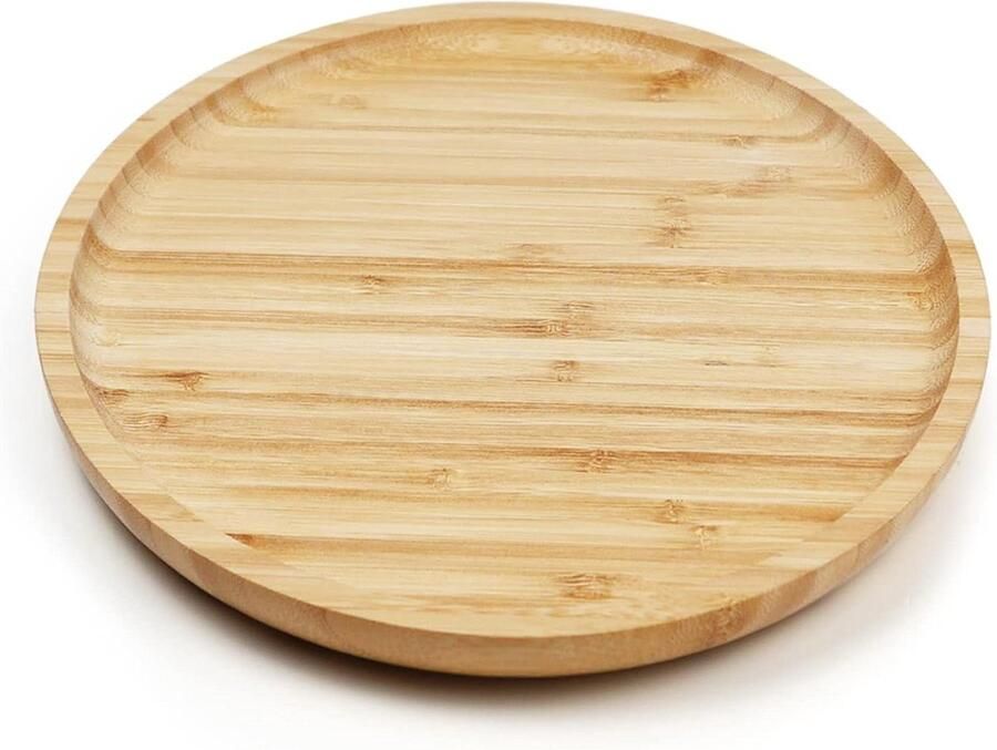 116 inch bamboe dienblad ronde serveerschaal rustieke keuken dinerborden decoratieve badkamer Ottomaanse dienblad organizer salontafel toonbank boerderij woondecoratie 1 stuks