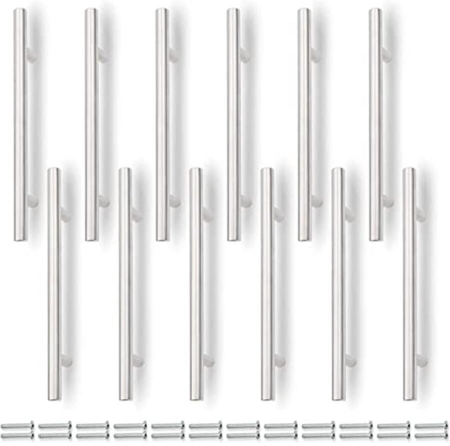 12-delige 150MM geborsteld nikkel keukenkastgrepen Roestvrij staal voor moderne interieurs
