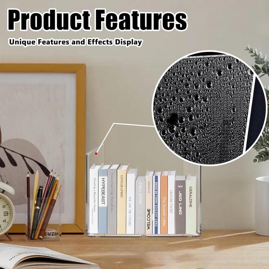 12-delige boekenkast boekensteun van acryl transparant opbergvak broeikas slaapkamer bibliotheek kantoor school