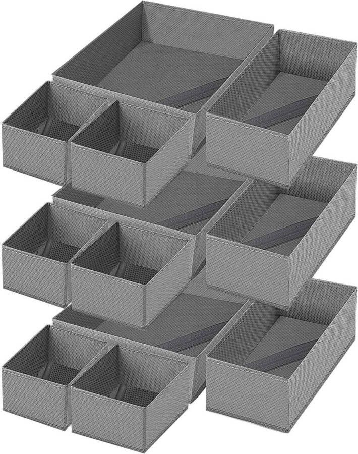 12 Laden Organizer Systeem Kledingkast Organizer Kledingkast Opvouwbare Opbergdoos Lade voor ondergoed sokken bh's babykleding stropdassen