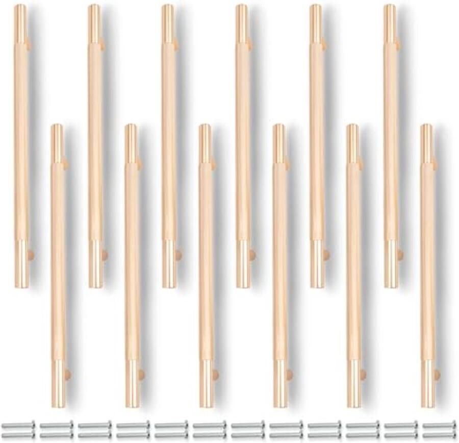 12 Pack Gouden Geknoolde Kastknopen 218MM met 160MM Openingen