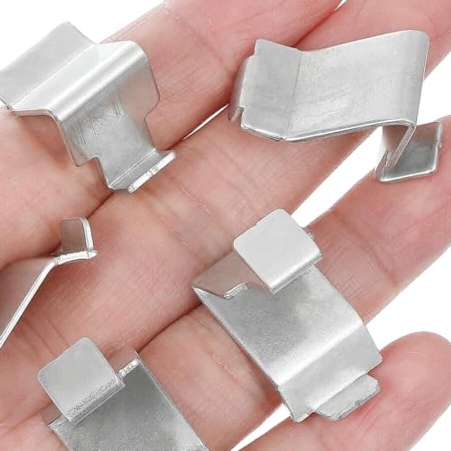 12 Pcs Buckle Partition Wall Clamps for Reading Iron Clamps for Cabinet Racks Clip for Shelves of Wire Cabinet Column Clamp