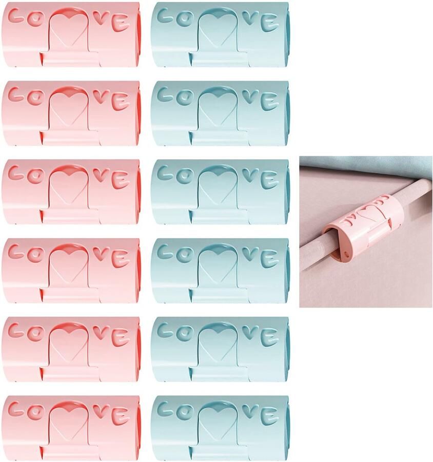 12 Piece Bed Sheet Clamps Cover Clips for Securing the Duvet Bed Sheet Holders Bed Sheet Clamps for Bedroom Duvet Stand Mattress Corner Rack